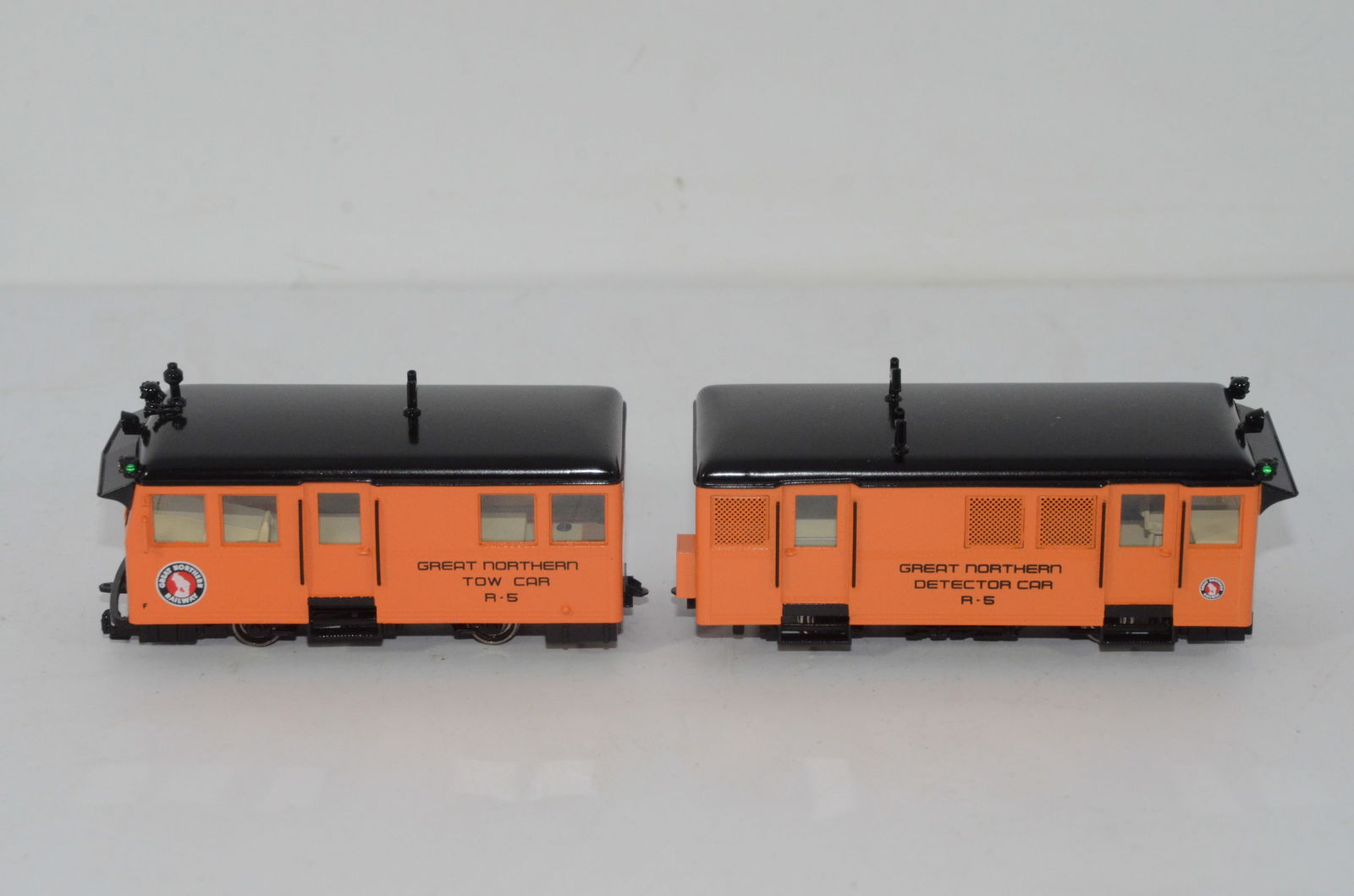 Great Northern RR Magnetic Rail Defect Detector Cars-Overland Brass-HO Scale (1 of 7)