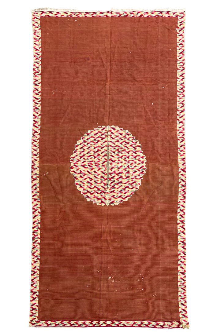 Very Fine and Rare Antique Wool & Silk Maximillian Saltillo Poncho Circa 1870 (1 of 10)