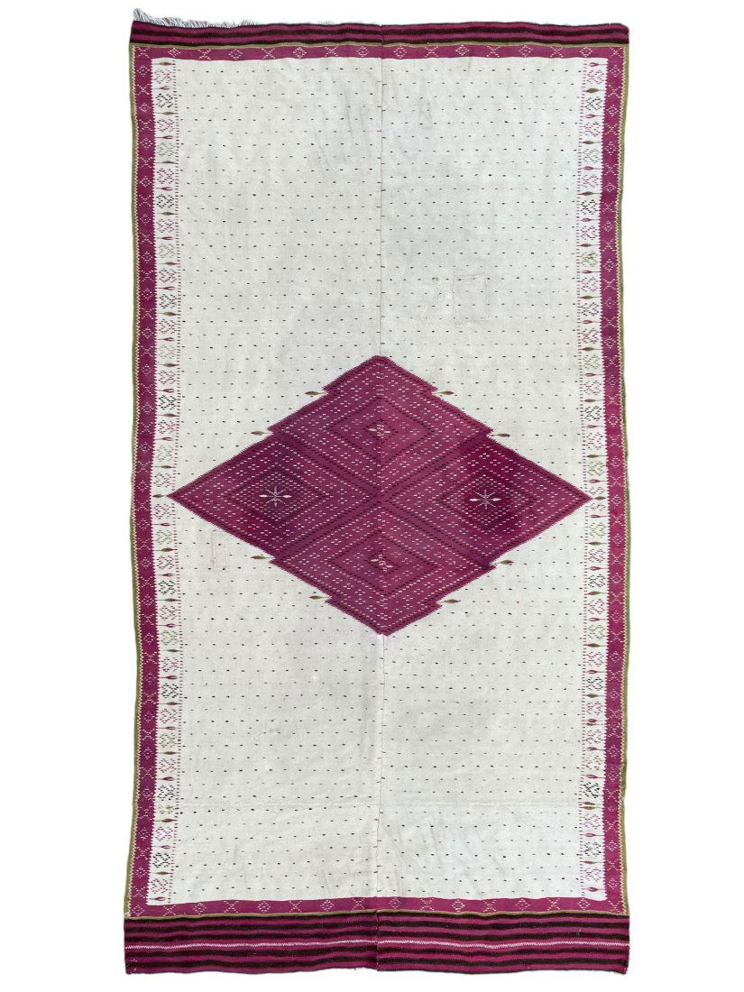 Antique and Rare Maximillian Saltillo Sarape Complete Blanket Last Quarter of 19th Century (1 of 6)