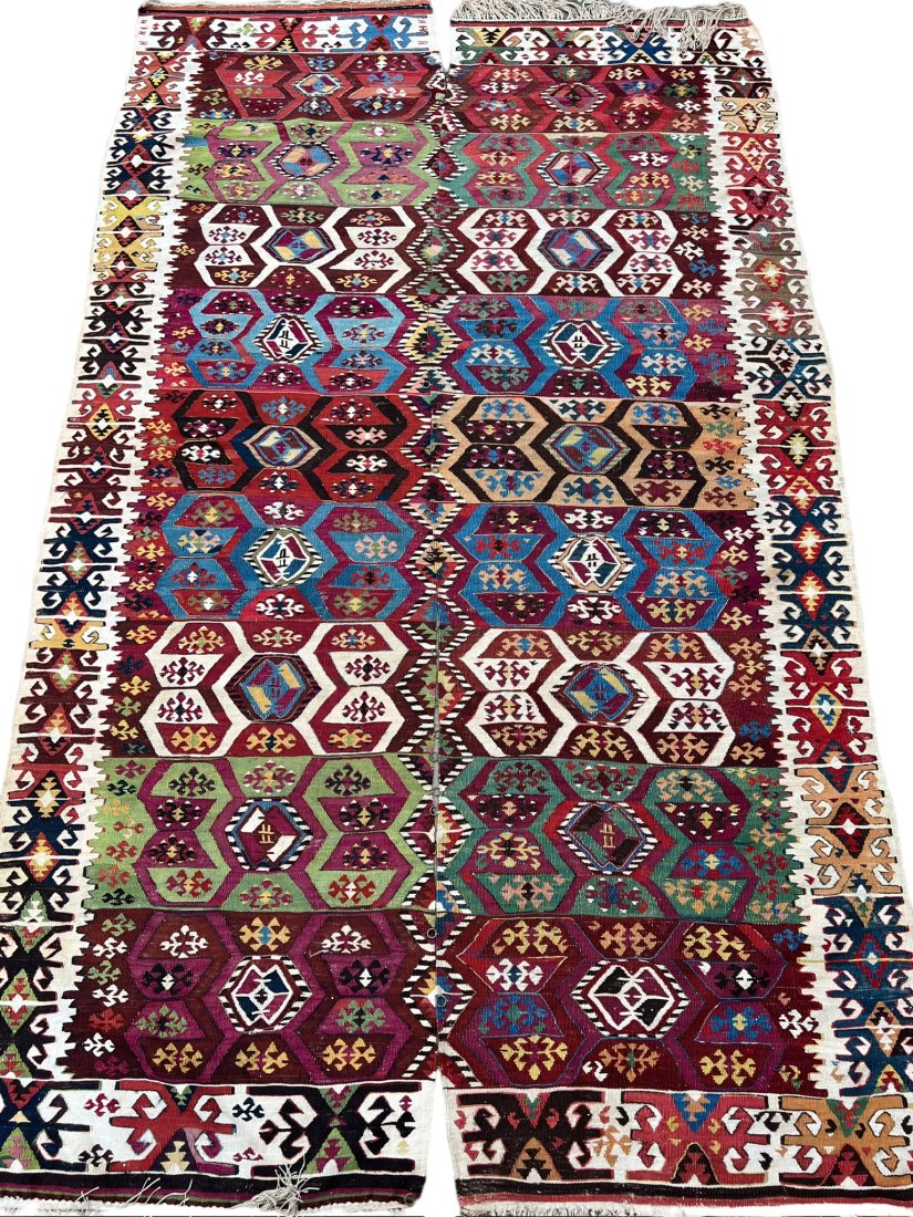 Antique Decorative Colourful Ottoman Turkish Reyhanli Kilim Last Quarter of 19th Century (1 of 9)