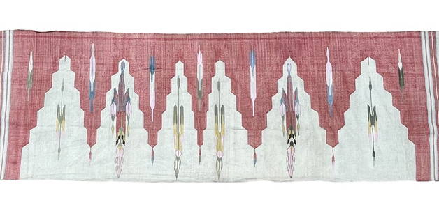 Antique Syrian Aleppo Long Panel Silk and Metal Thread Circa 1900: Antique Syrian Aleppo Long Panel Silk and Metal Thread Circa 1900. Size: 327 cms x 66 cms ( 129 ins x 26 ins ). FREE PACKING AND SHIPPING UK/Worldwide for any quantity of Sold items listed on an invoi