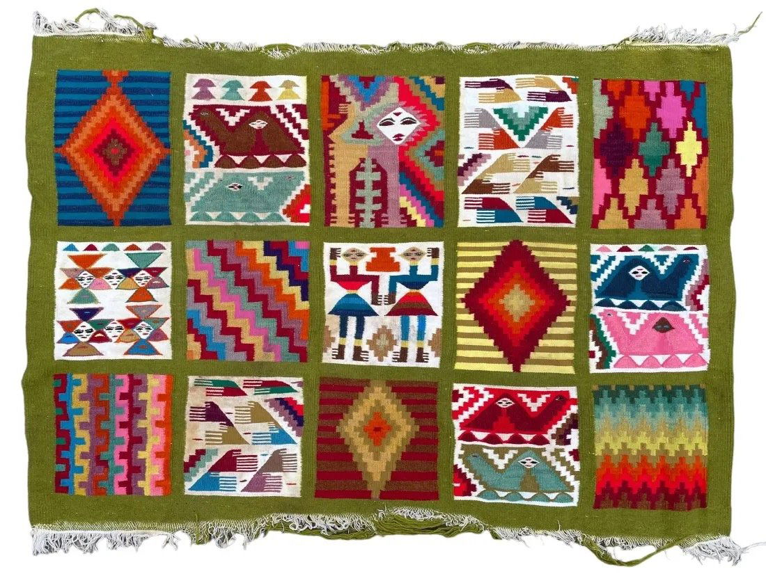 Antique Decorative Tunisian North African Kilim, Wool and Cotton, Circa 1930 (1 of 7)