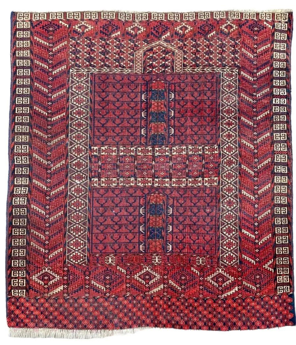 Antique Turkmen Tekke Ensi Rug, Wool on a Wool Foundaiton, Circa 1890 (1 of 7)
