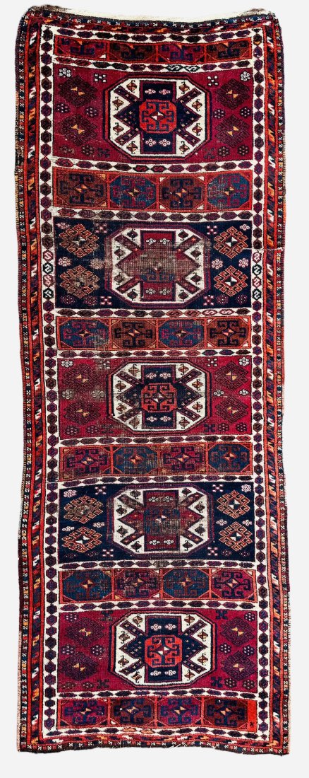 Antique Turkish Anatolian Kurdish Long Rug, Wool on a Wool Foundation, Circa 1900 (1 of 9)