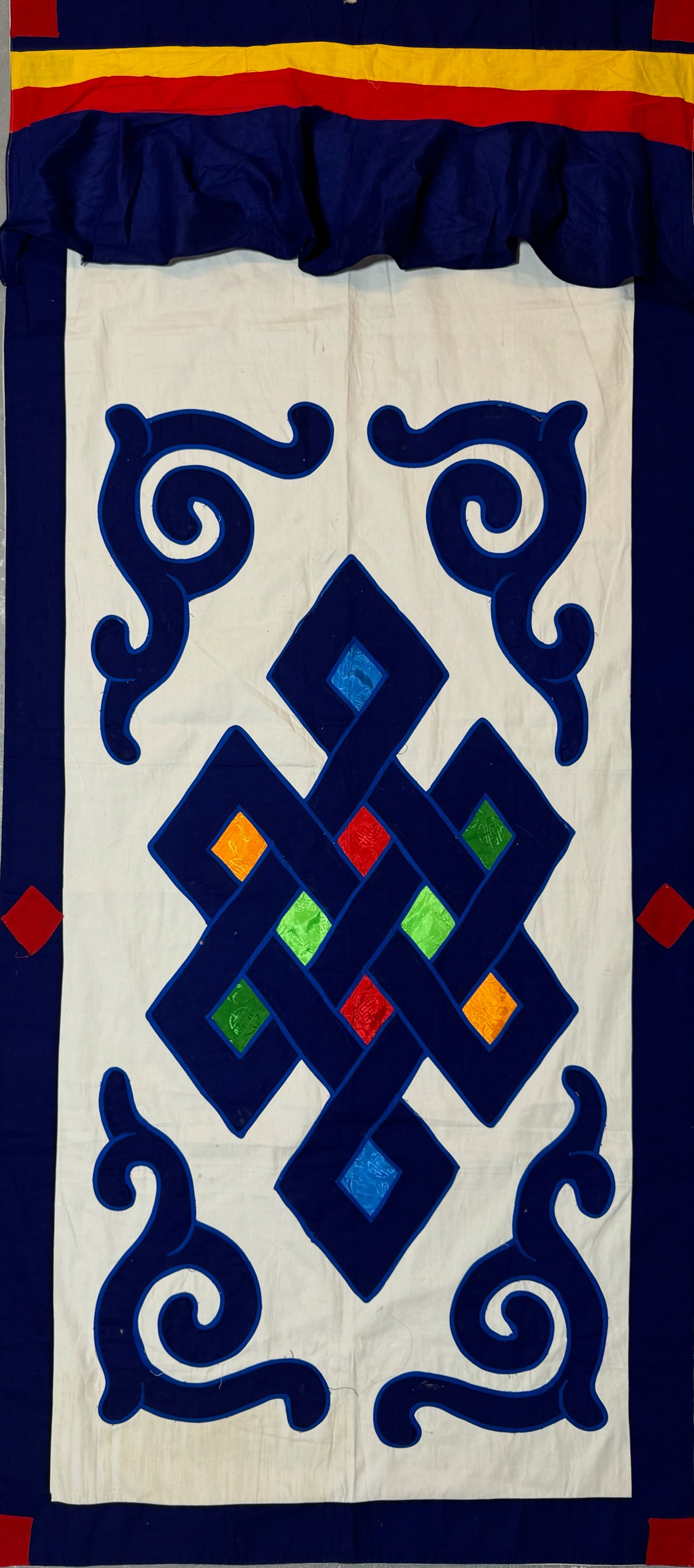 Vintage Cotton Tibetan Door Curtain Cover Circa. 1950 (1 of 5)