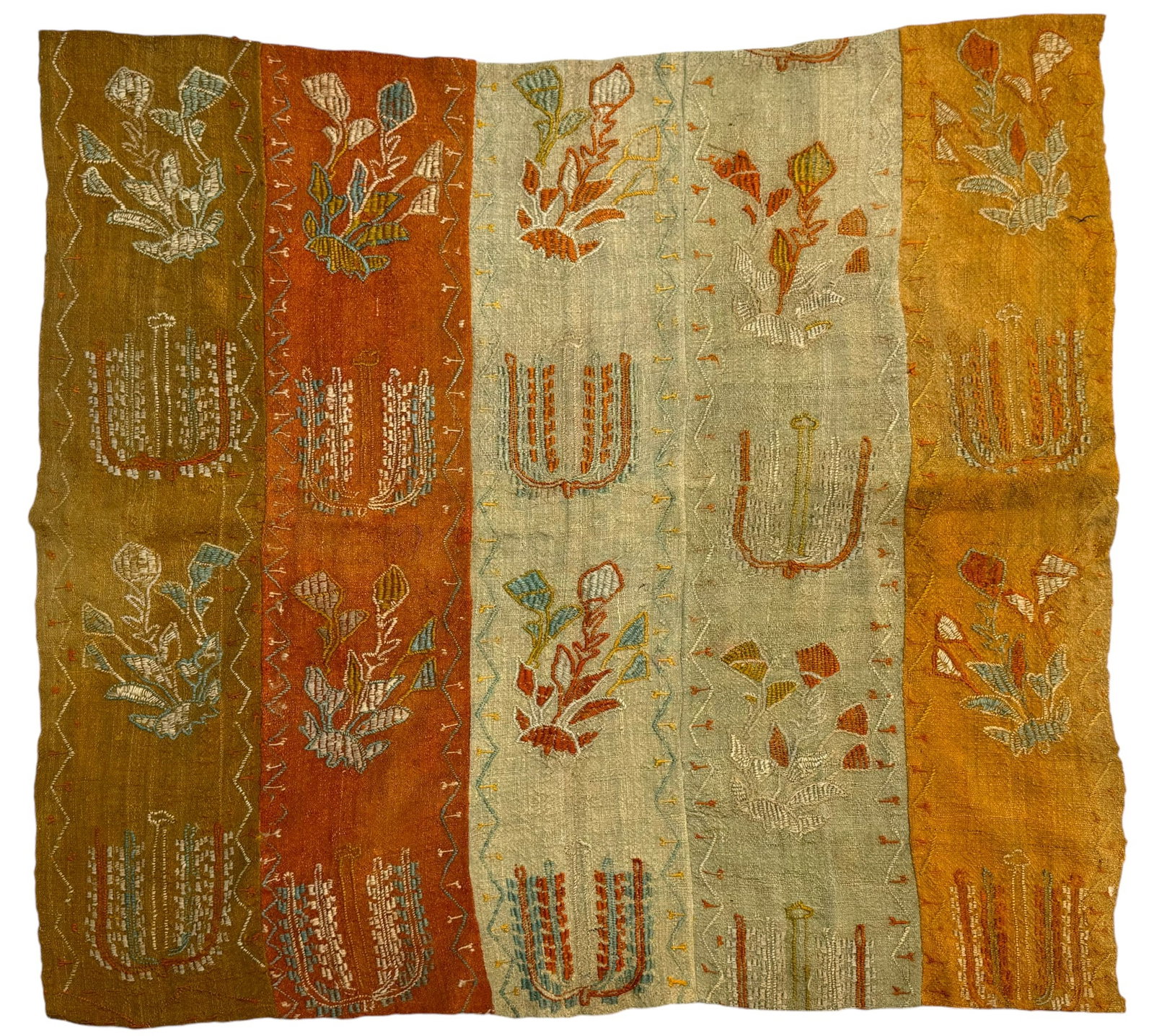 Antique Rare Afreen Aleppo Wool On Wool Embroidery Tent Divider Fragment Circa. 1900: Antique Rare South Turkiye 'Afreen Aleppo' Wool On Wool Embroidery Tent Divider Fragment. Circa 1900. Size: 141 cms x 125 cms (55 ins x 19 ins). FREE PACKING AND SHIPPING UK/Worldwide for any quantity