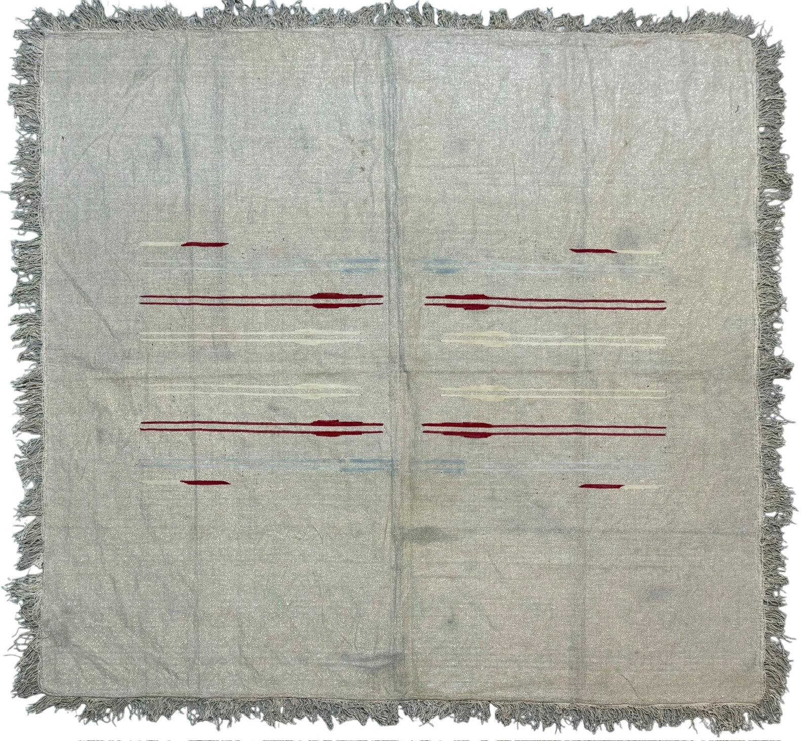 Antique Syrian Aleppo Ottoman Woven Sofrah - Embroidered Metallic Thread on Cotton (1 of 3)