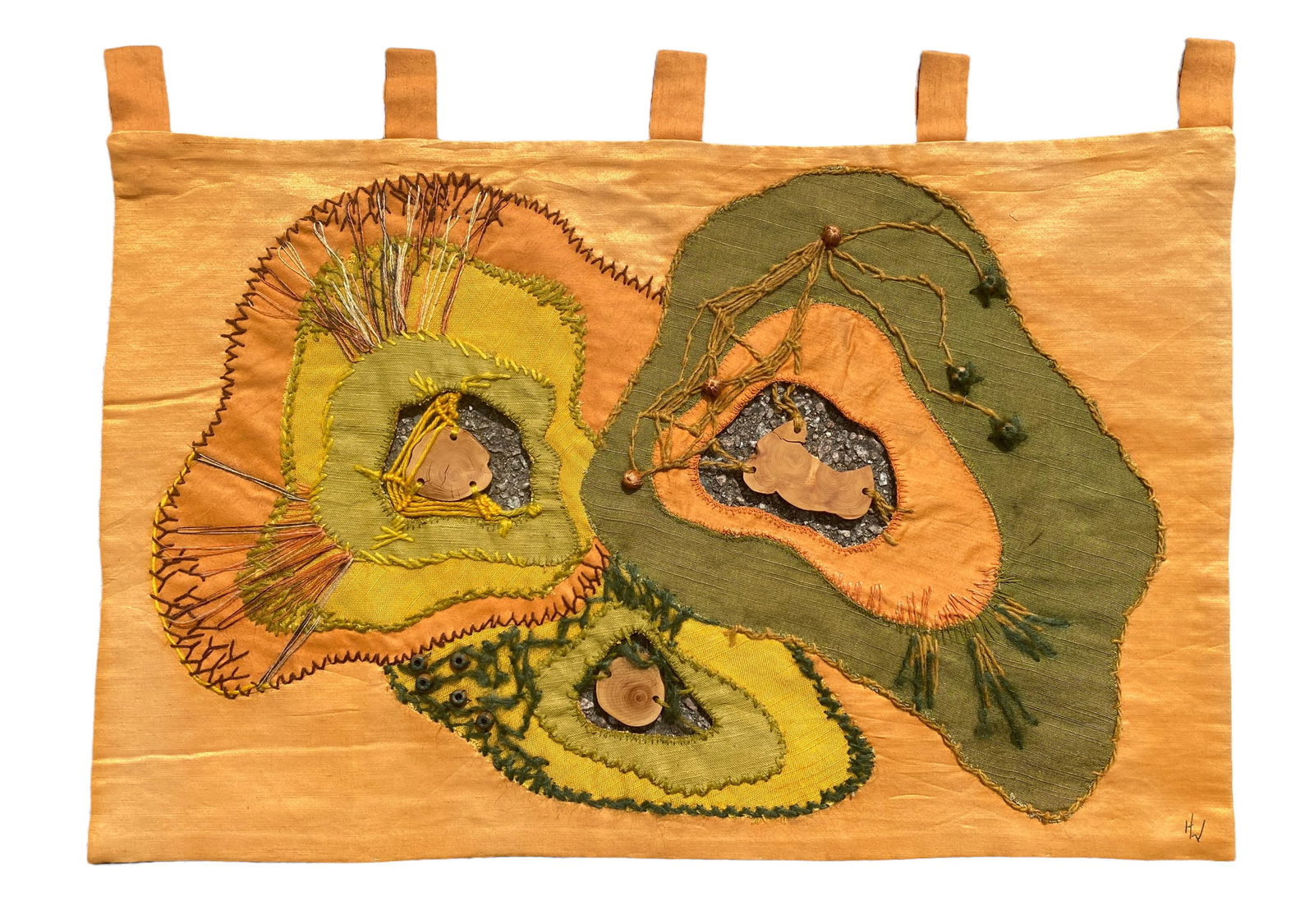 Mariska Karasz Signed Vintage Modern Art In A Cotton and Wool Medium (1 of 10)