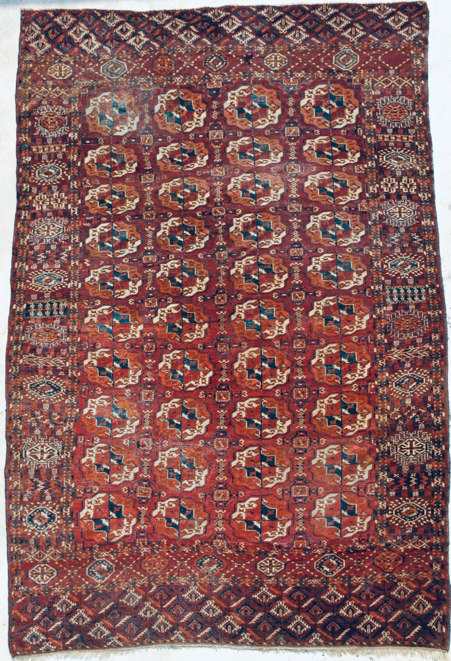 Rare Antique Tekke Rug - Last Quarter of 19th Century Wool On Wool Foundation (1 of 9)