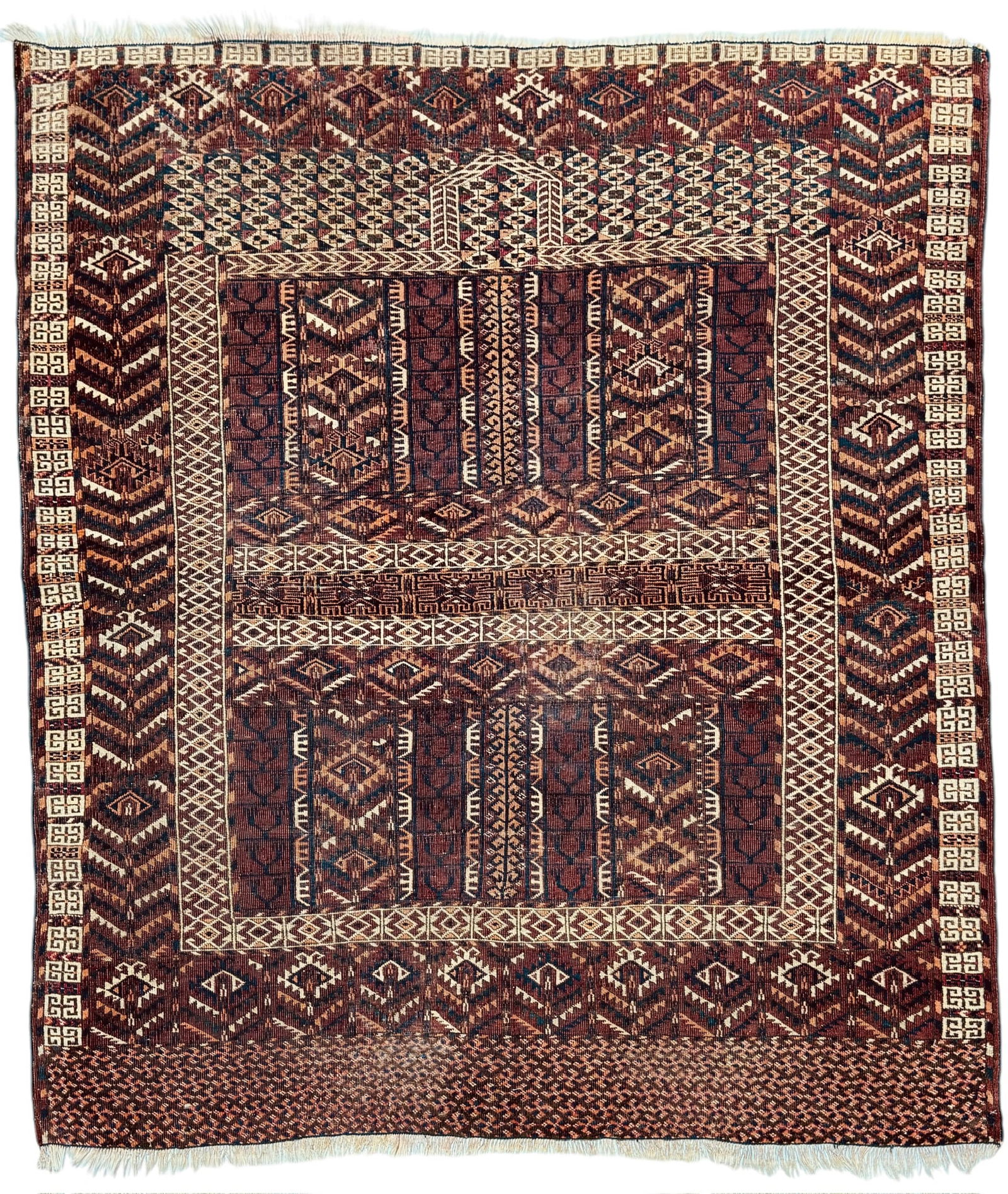 Antique Tekke Ensi Rug Wool on Wool Foundation - Late 19th Century (1 of 4)