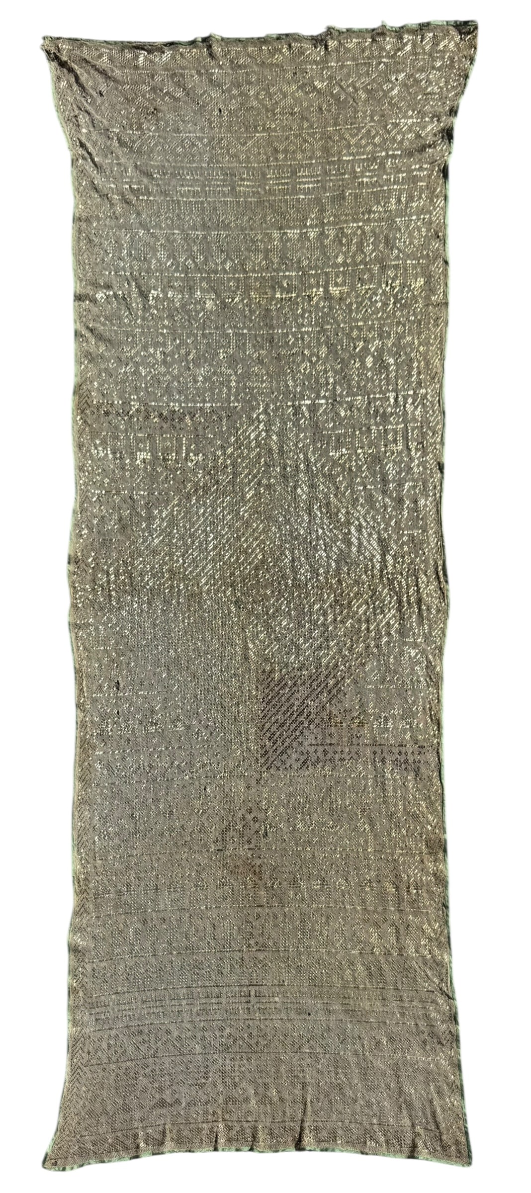 Antique Lebanese Cotton And Metallic Thread Tariq | Tarak Scarf, Circa 1890 (1 of 6)