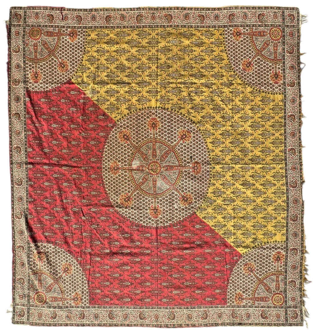 Antique Fine French Kashmiri Shawl, Wool On A Wool Foundation, Circa 1900 (1 of 4)