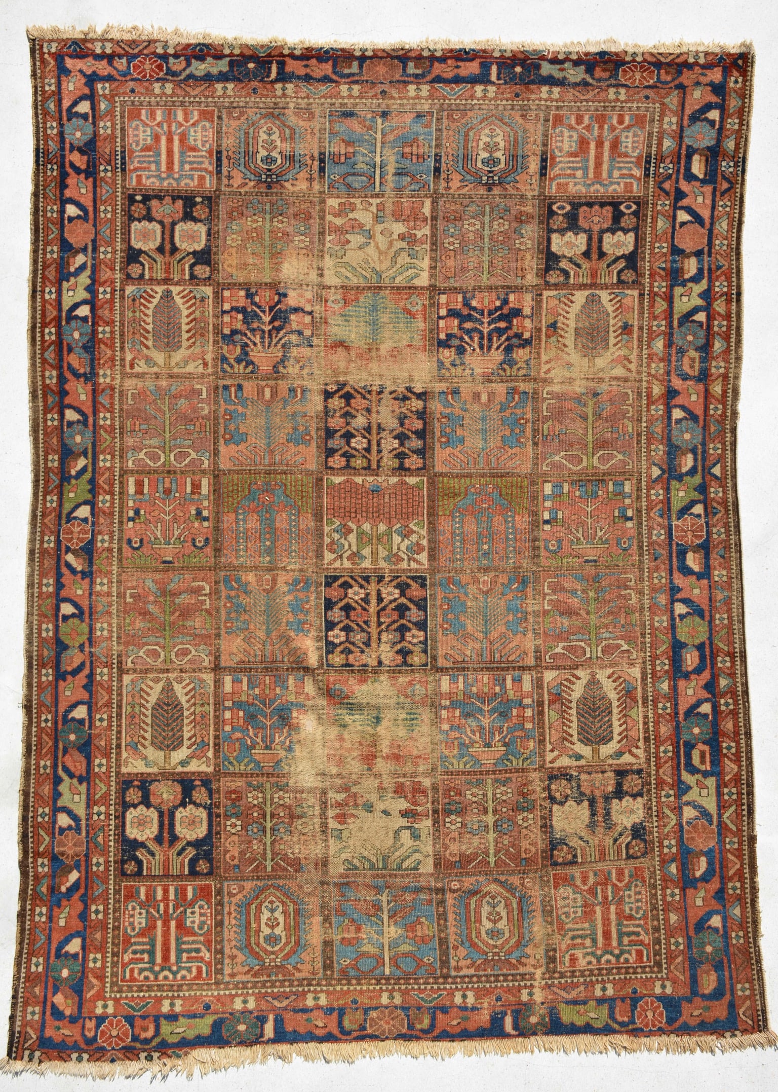 Antique Early Bakhtiari Carpet, Wool On A Cotton Foundation, Circa 1880-1890 (1 of 8)