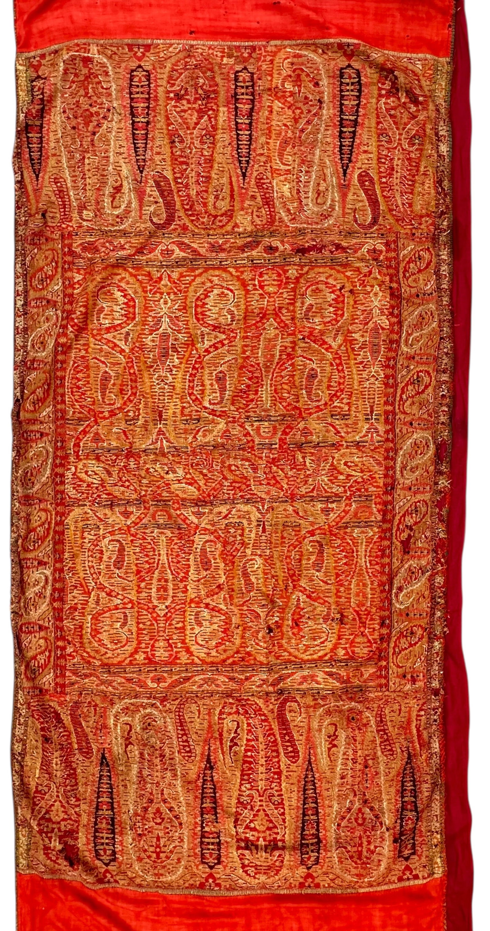 Antique Kashmir Woven Wool On Wool Spread, North India, 19th century (1 of 8)