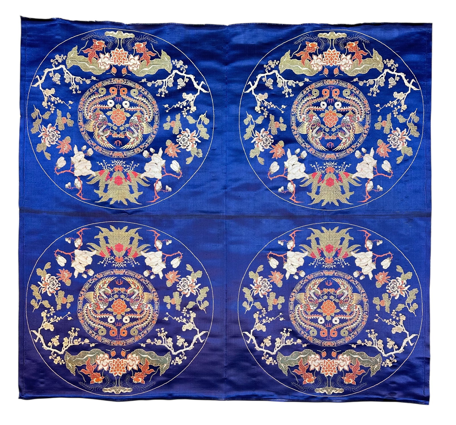Very Fine Antique Chinese Silk and Metal Thread Brocade, Late 19th Century (1 of 5)