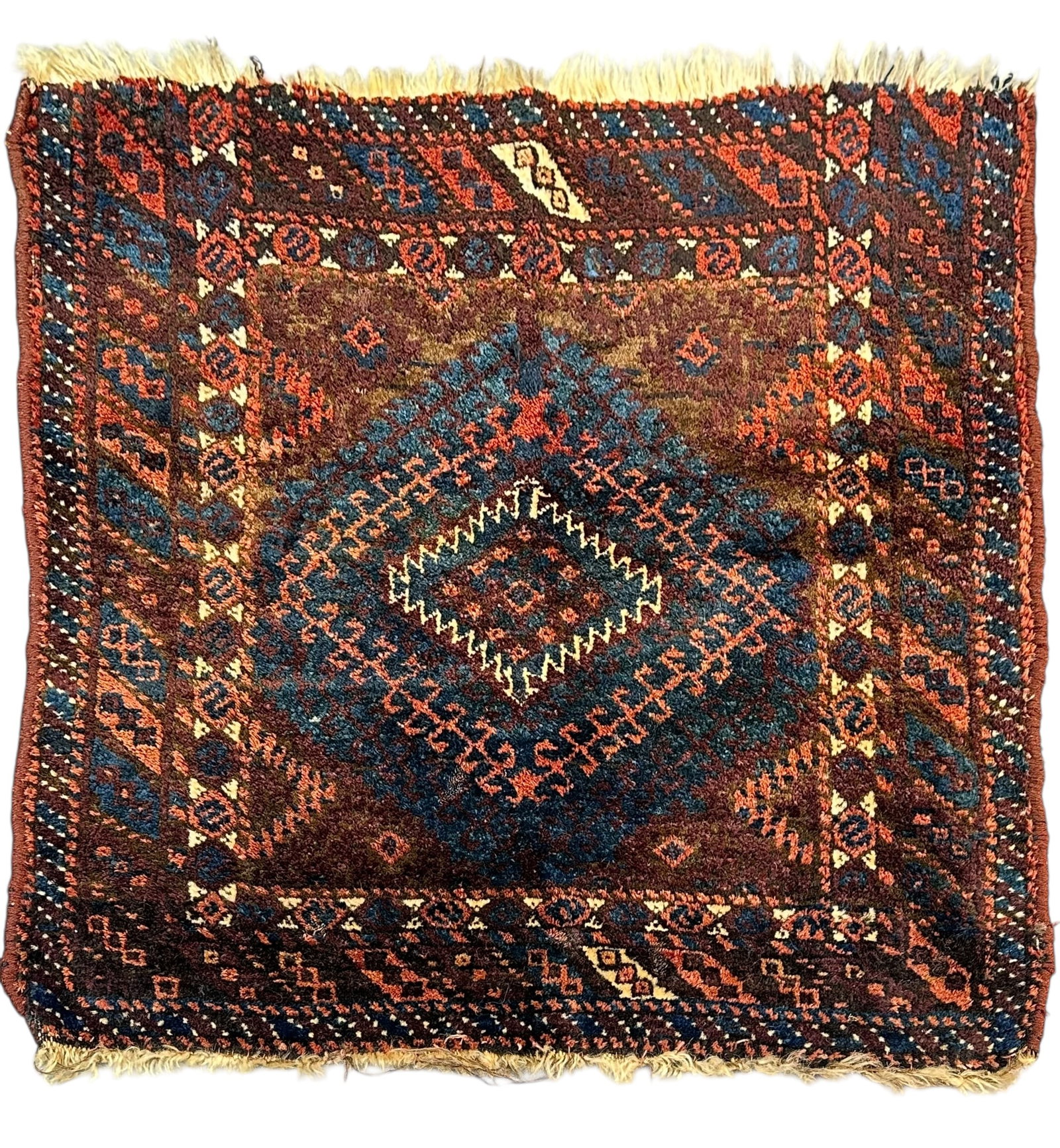 Antique Mishwani Bag Face Wool On Wool Foundation Circa 1890 (1 of 3)