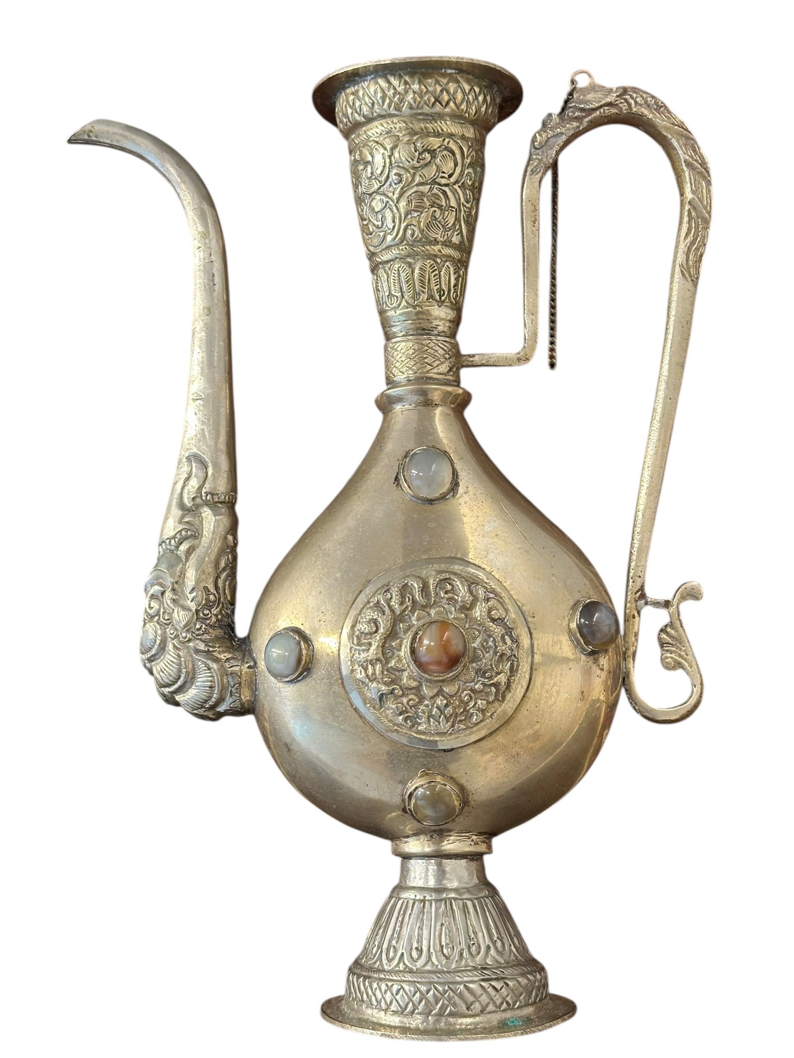 Antique Jeanie Bottle Ornamental Jug Copper with Silver Plated Circa 1900 (1 of 6)