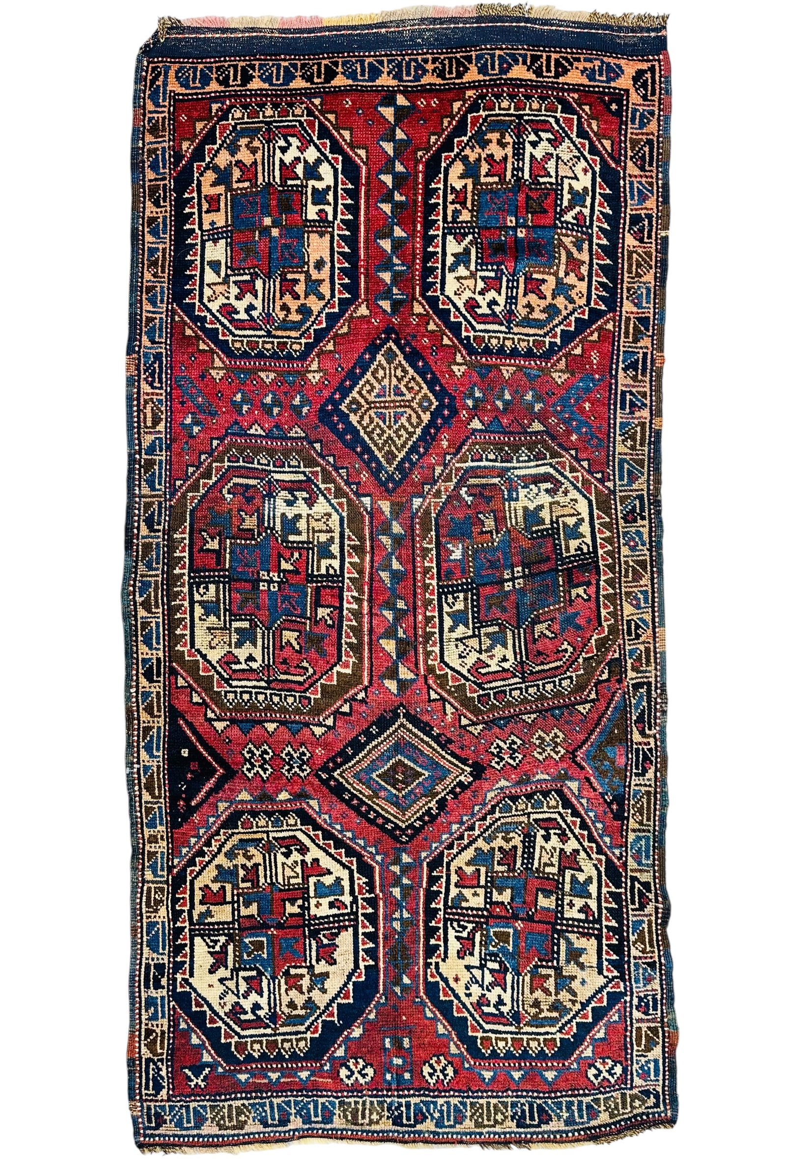 Antique Decorative Baluch Rug Wool On Wool Foundation Circa 1900 (1 of 5)