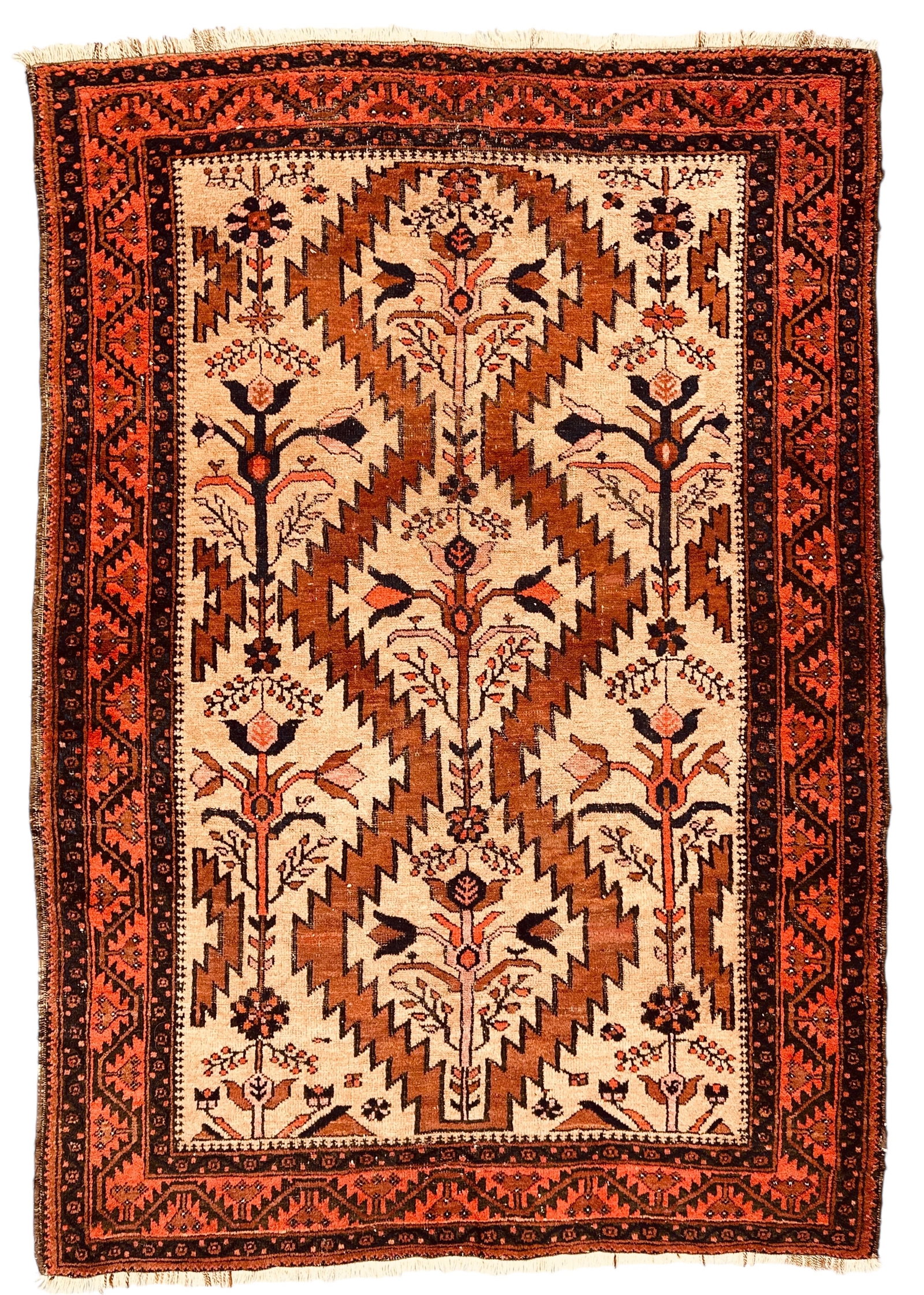 Antique Large Baluch Rug Wool on Wool Foundation Circa 1900: Antique Large Baluch Rug Wool on Wool Foundation Circa 1900. Size: 172 cm x 118 cm (67 ins x 46 ins). TORG AUCTIONS offers bespoke packing and international and domestic shipping logistics for sold it