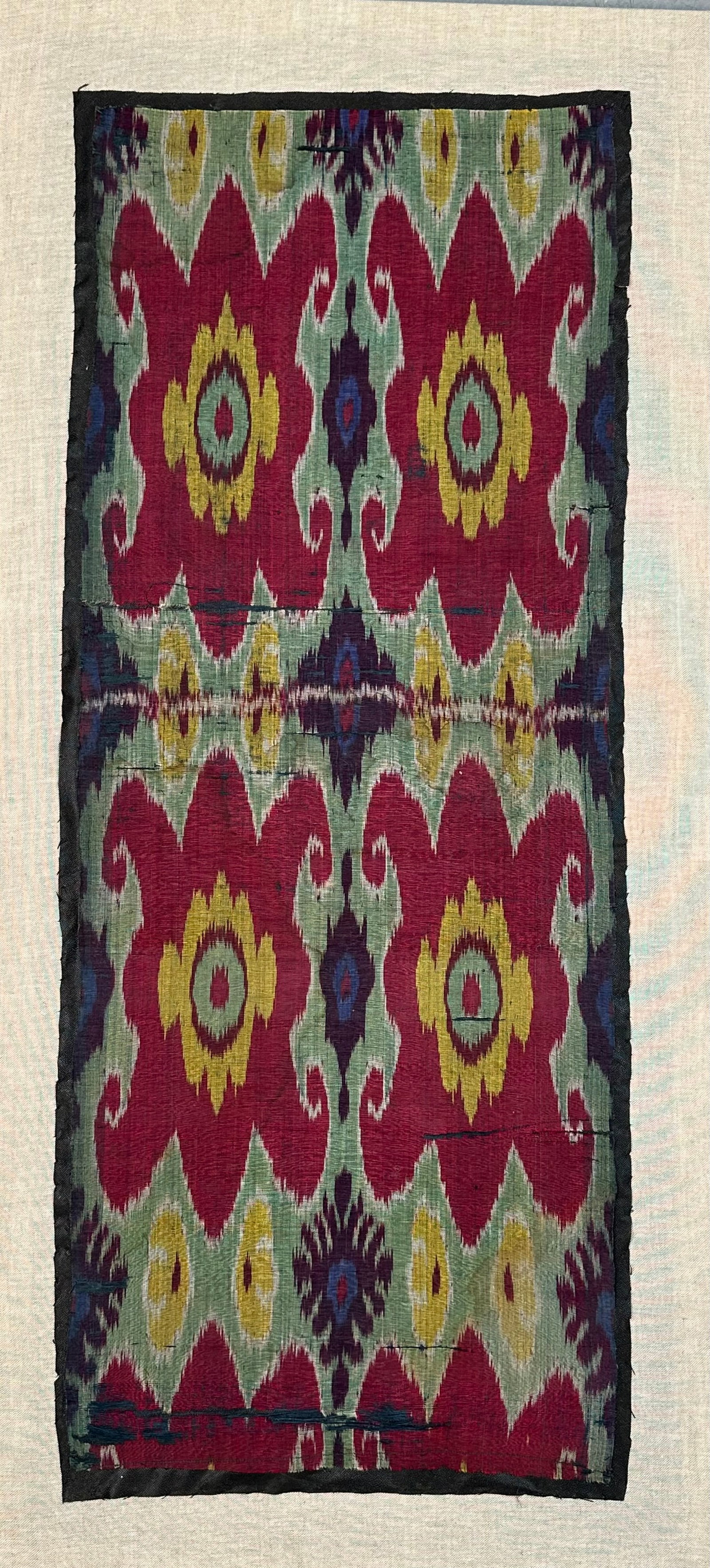 Antique Silk Ikat On Silk Foundation Circa 1880 (1 of 6)