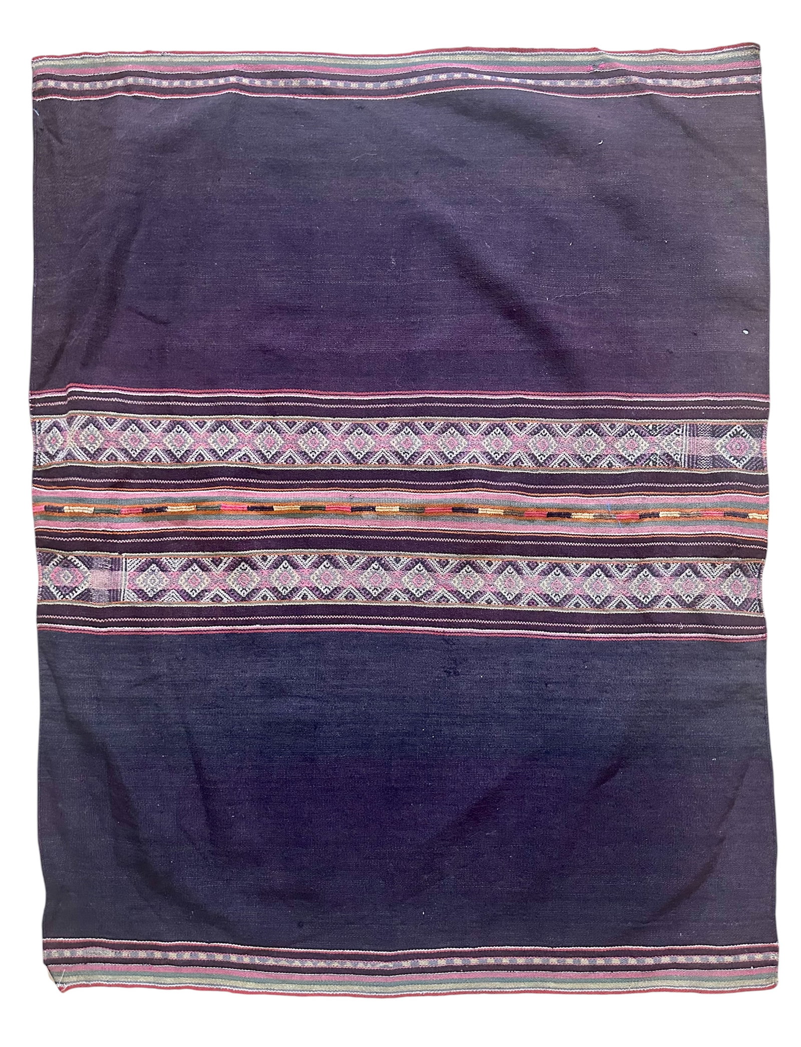 Antique Bolivian Aymara Wool Weave Textile: Antique Bolivian Aymara Wool Weave Textile good condition. Last Quarter of 19th Century. Size: 107 cms x 84 cms (42 ins x 33 ins). The Aymara are an indigenous people living in Bolivia, Peru and Chile