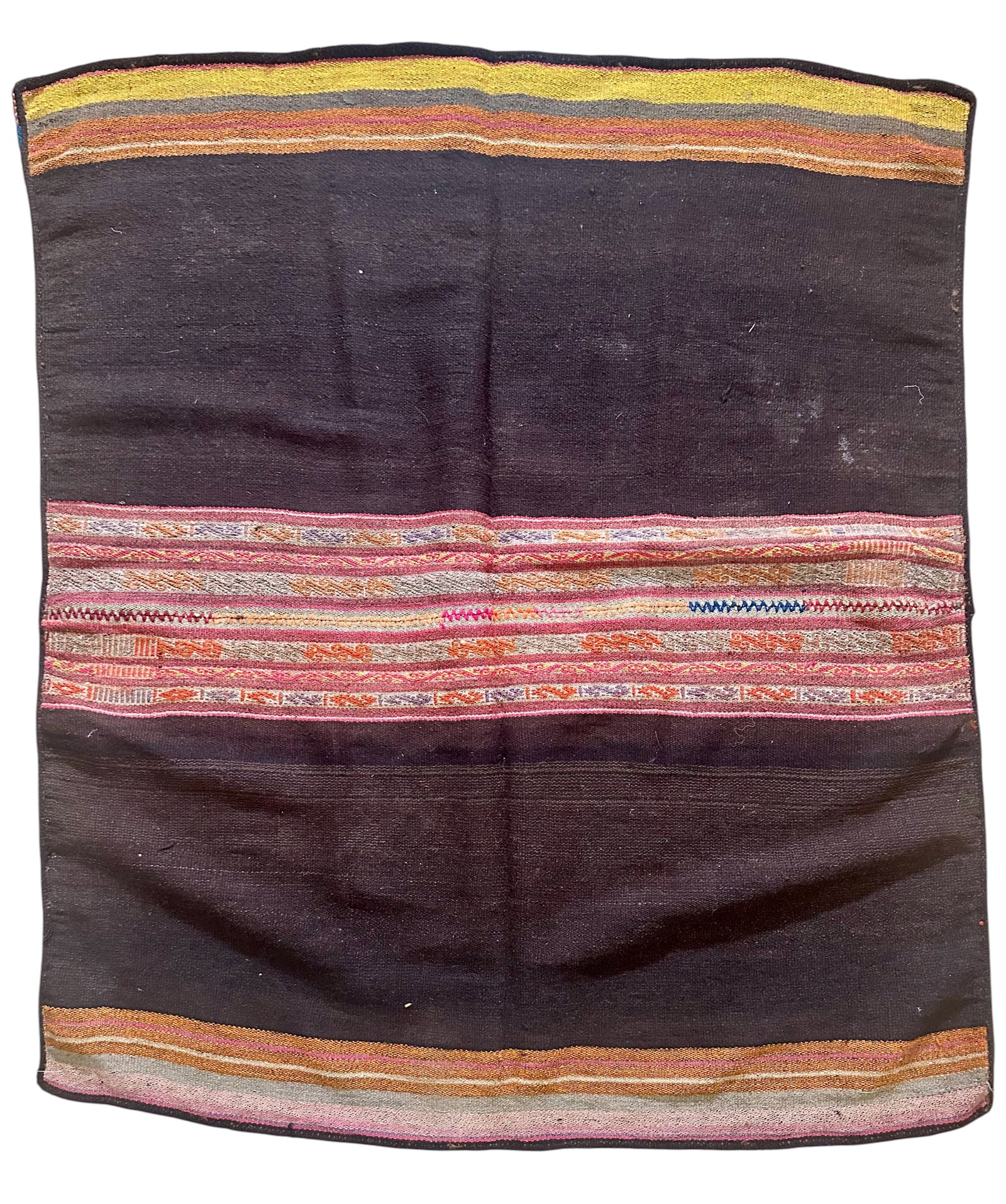 Antique Bolivian Aymara Wool Weave Textile: Antique Bolivian Aymara Wool Weave Textile good condition. Last Quarter of 19th Century. Size: 111 cms x 96 cms (44 ins x 38 ins). The Aymara are an indigenous people living in Bolivia, Peru and Chile