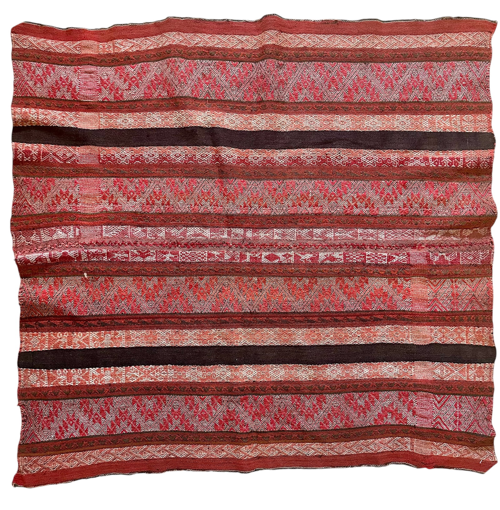 Antique Bolivian Aymara Wool Weave Textile: Antique Bolivian Aymara Wool Weave Textile good condition. Last Quarter of 19th Century. Size: 102 cms x 92 cms (40 ins x 36 ins). The Aymara are an indigenous people living in Bolivia, Peru and Chile