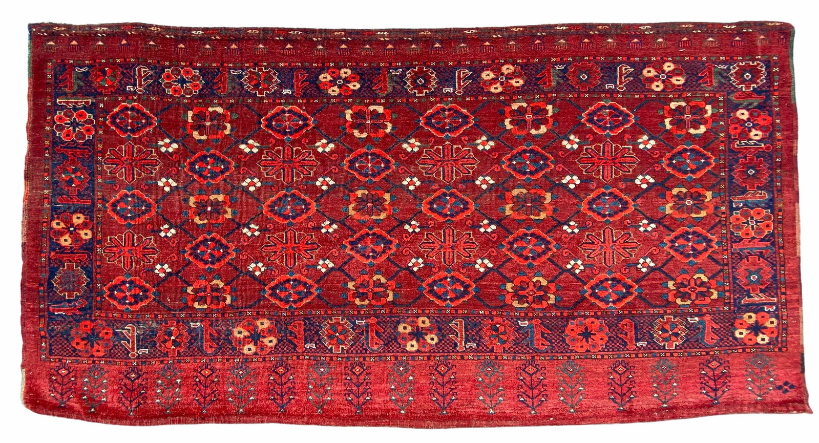 Antique Turkmen Bashir Chuval Wool On Wool Foundation Circa 1870 (1 of 9)