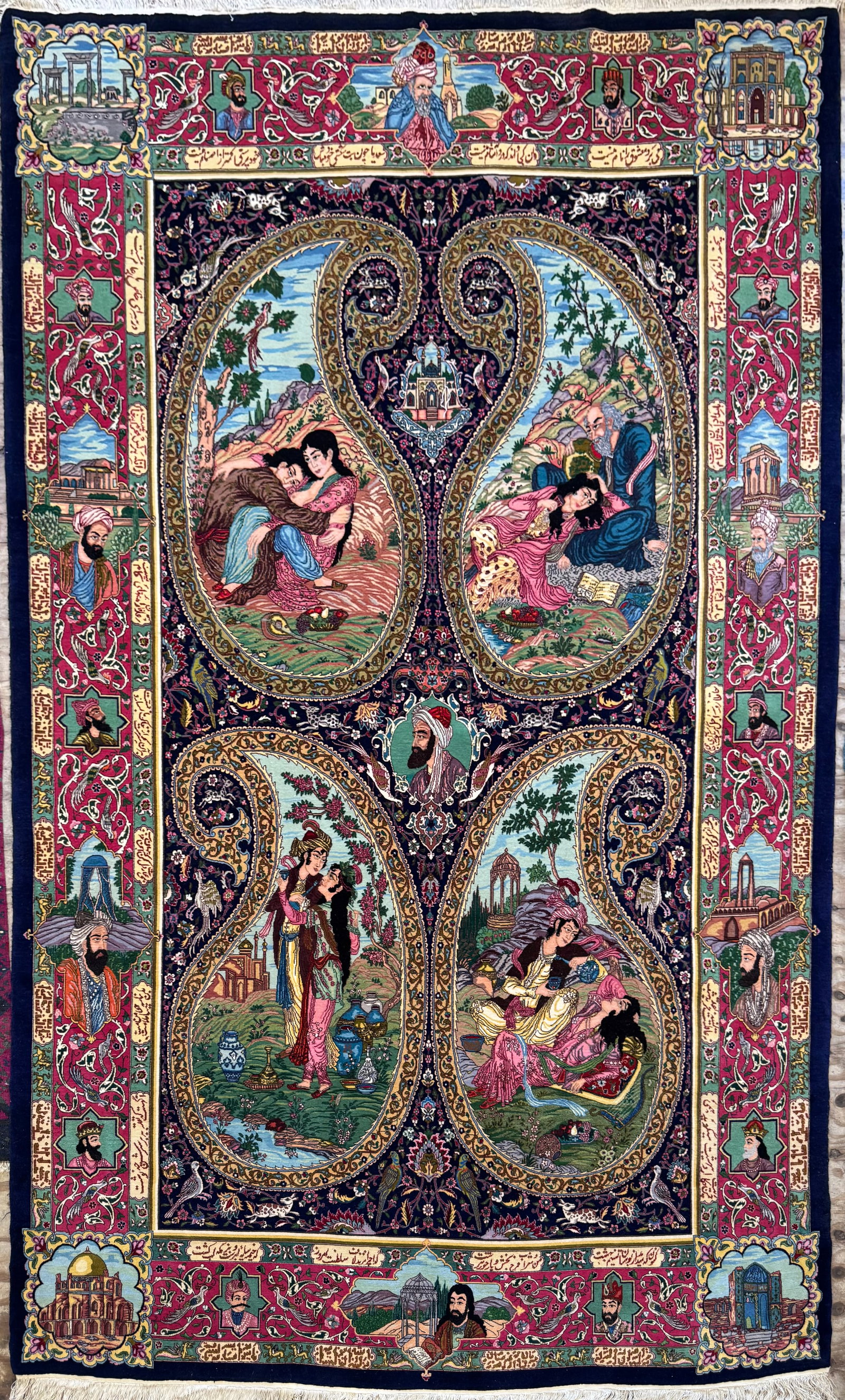 Large Vintage Silk And Wool On Silk Foundation Tabriz Carpet Circa 1970: Large Vintage Silk And Wool On Silk Foundation Tabriz Carpet Circa 1970. Size: 313 cm x 196 cm (77 ins x 123 ins). TORG AUCTIONS offers bespoke packing and international and domestic shipping logistic