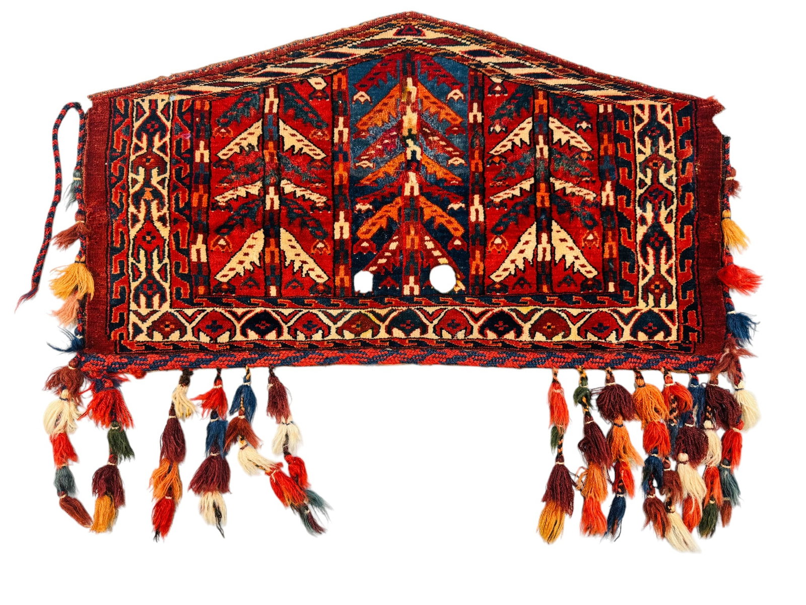 Rare Small Antique Wedding Asmalyk Wool On Wool Foundation Circa 1880: Rare Small Antique Wedding Asmalyk Wool On Wool Foundation Circa 1880 . Size: 81cm x 44cm (31 ins x 17 ins). TORG AUCTIONS offers bespoke packing and international and domestic shipping logistics for 