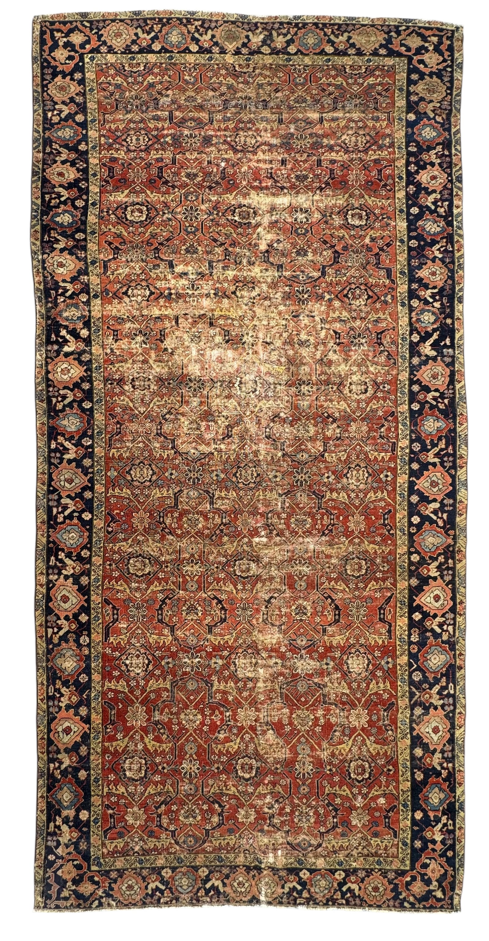 Early Rare Antique Joshagan Long Rug Wool On Cotton foundation Circa 1800: Early Rare Antique Joshagan Long Rug Wool On Cotton foundation Circa 1800. Size: 372 cm x 183 cm (146 ins x 72 ins). TORG AUCTIONS offers bespoke packing and international and domestic shipping logist