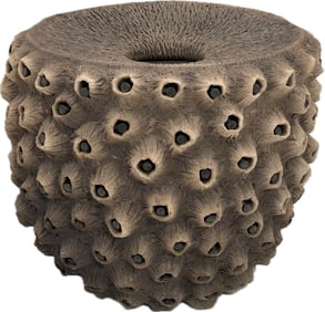 Rob Sieminski (American, b.1953) Large Hand Built Pottery Sculpture Vessel With Nails