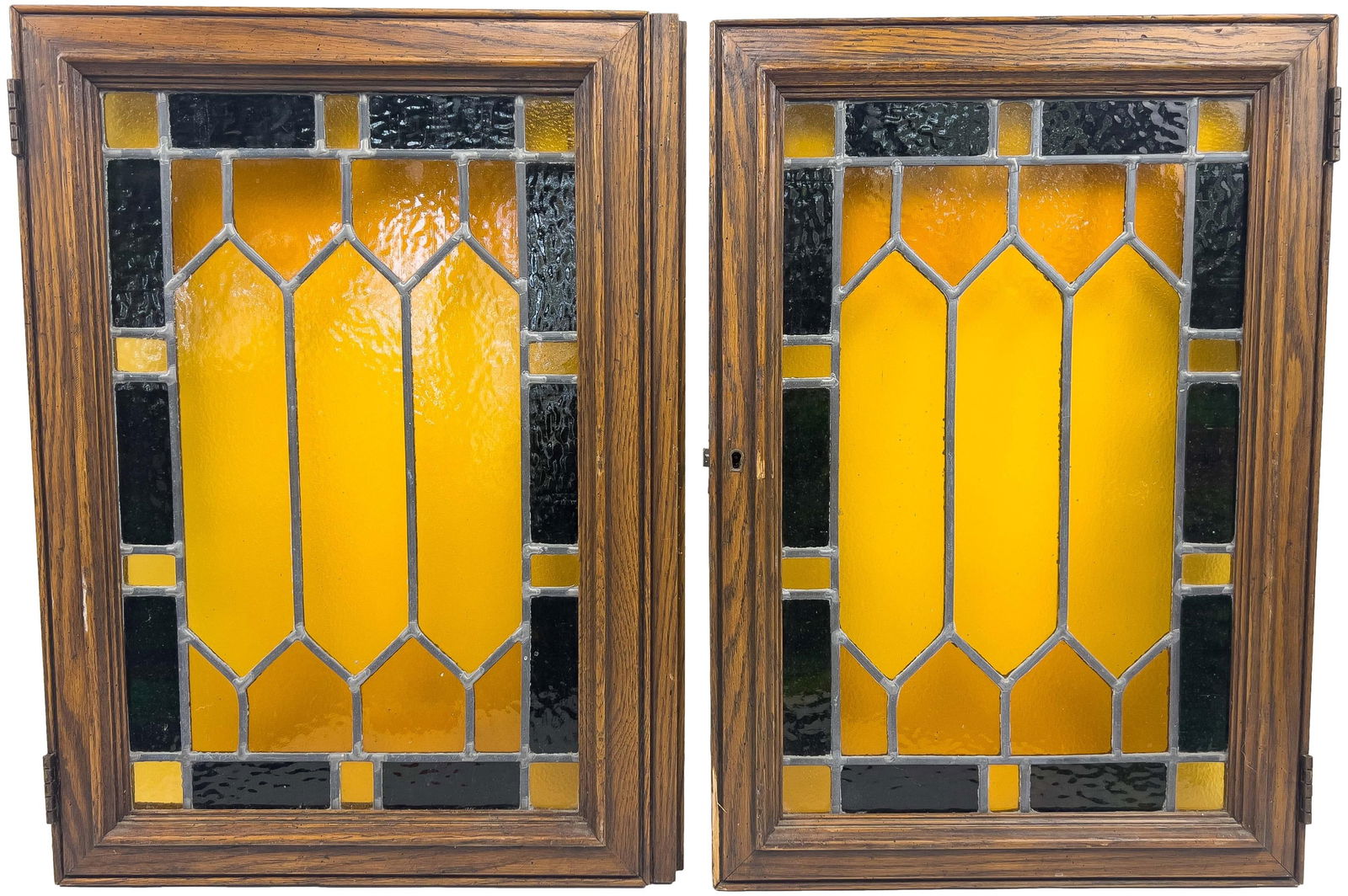Pair of Salvaged Stained Glass Cabinet Doors (1 of 9)