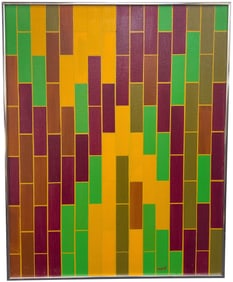 Abstract Oil On Canvas Signed Topiel