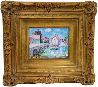 Village Landscape Oil Painting