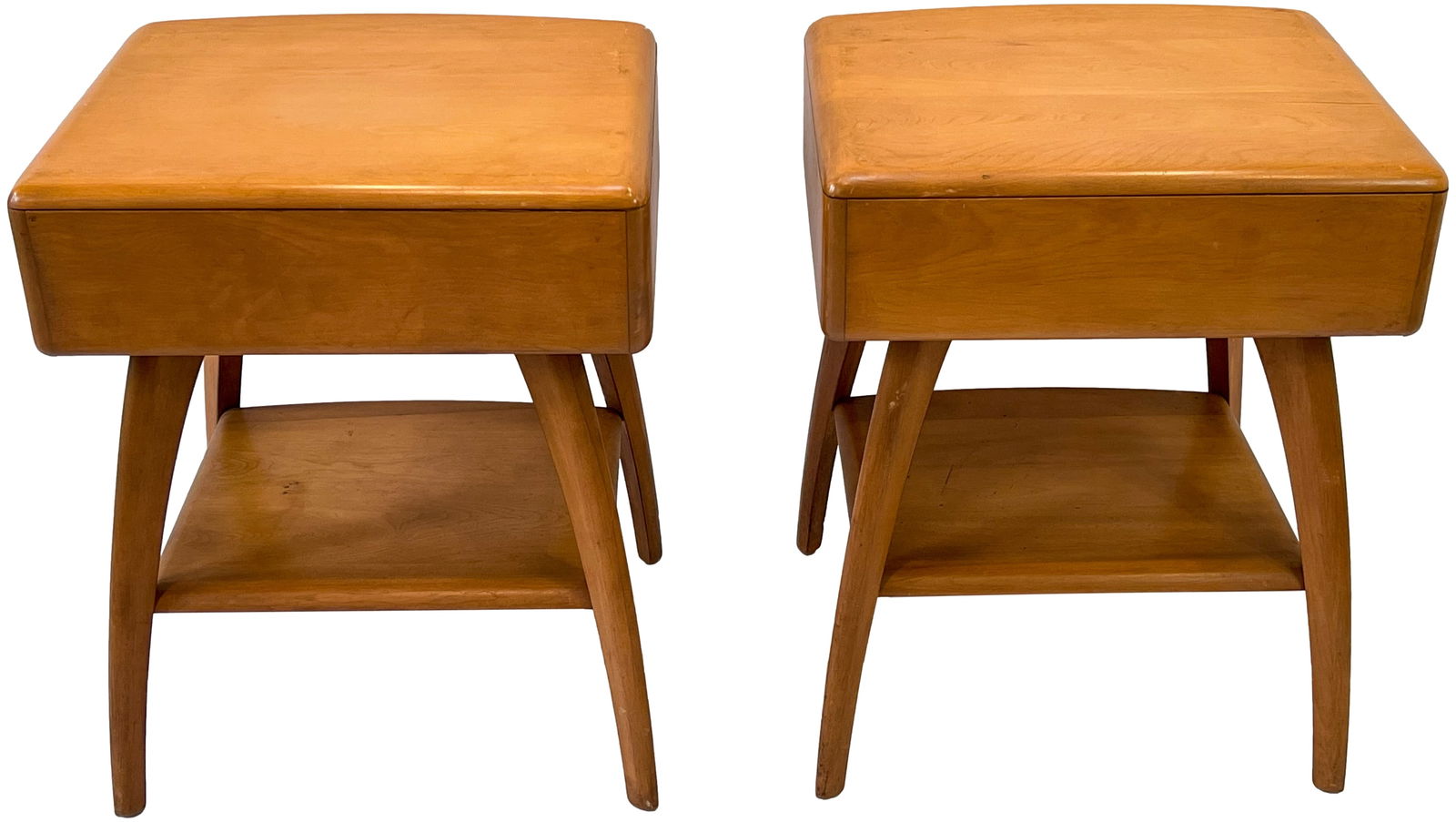 Pair of Heywood-Wakefield Side Tables With Drawer (1 of 12)