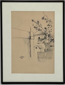 Architectural Sketch, Signed And Dated