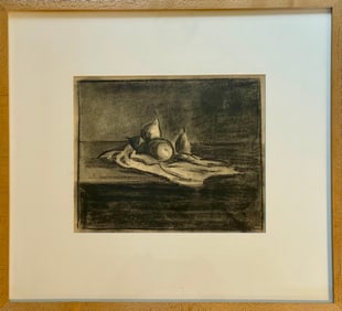 Marco Tricca Still Life With Pears Charcoal On Paper Circa 1920