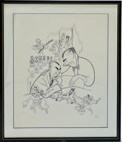 Albert Hirschfeld (American 1903-2003) Rodgers and Hammerstein and their Shows Hand-Signed, Limited-