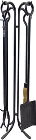 40" Wrought Iron Fireplace Tool Set