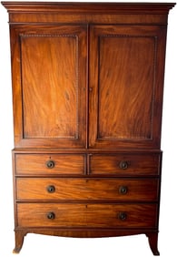 19th Century Mahogany Linen Press
