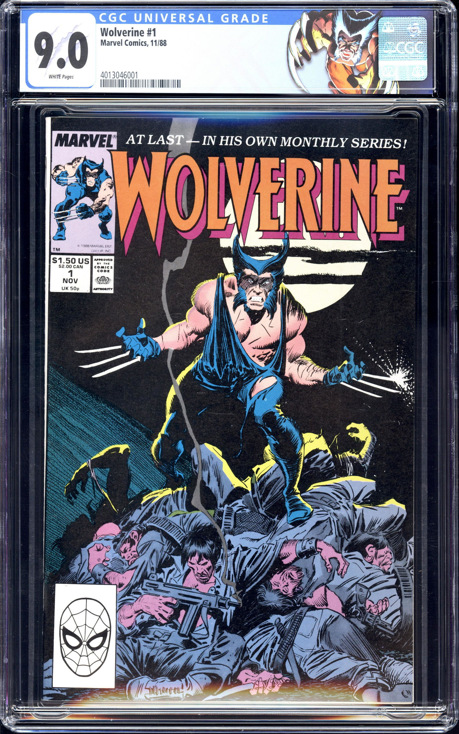 Wolverine #1 CGC 9.0 White pages 1st issue in own series Nov '88 (1 of 2)