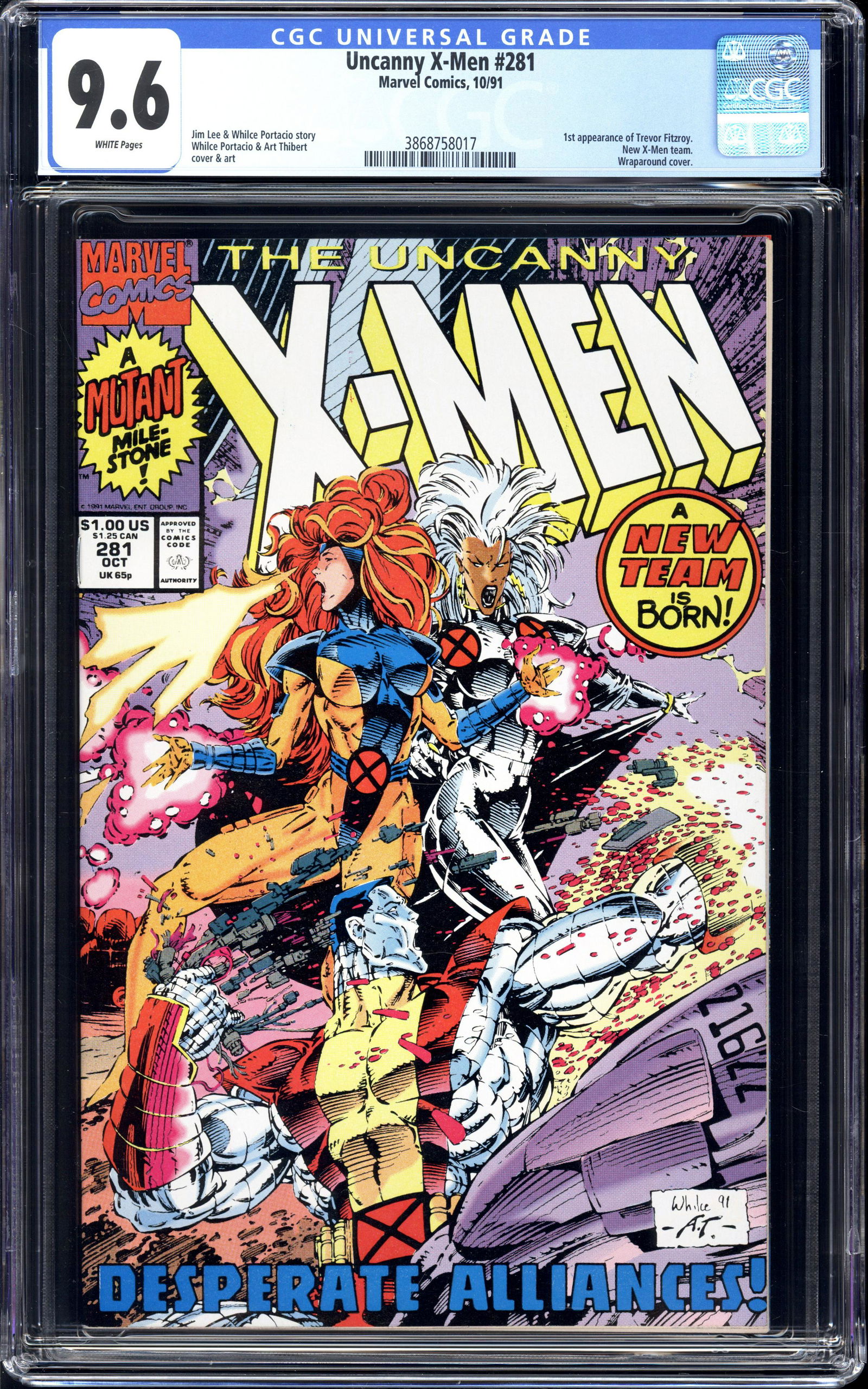 Uncanny X-Men #281 CGC 9.6 White pages 1st a of Trevor Fitzroy: Uncanny X-Men #281 CGC 9.6 White pages 1st appearance of Trevor Fitzroy Measures 13 x 8.25 x 0.75 inches. Item weight is 1 lb 2 oz There may be a glare in the image which was caused by the scanning pr
