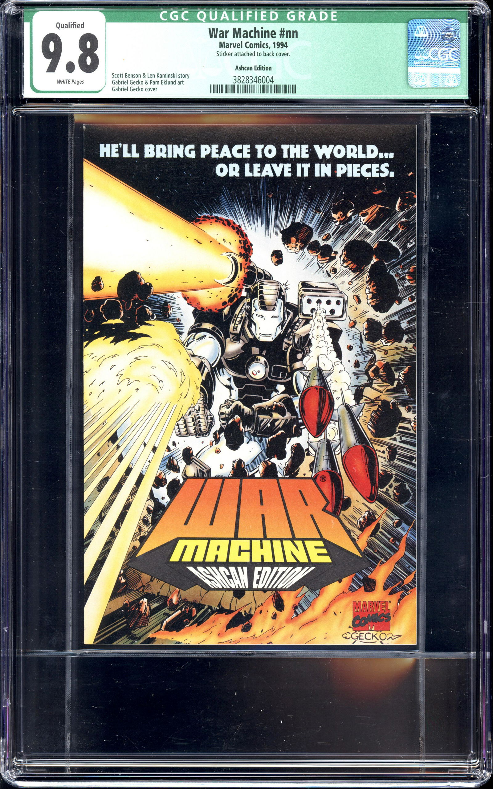 War Machine #nn CGC 9.8 Qualified Ashcan Edition Highest grade (1 of 2)