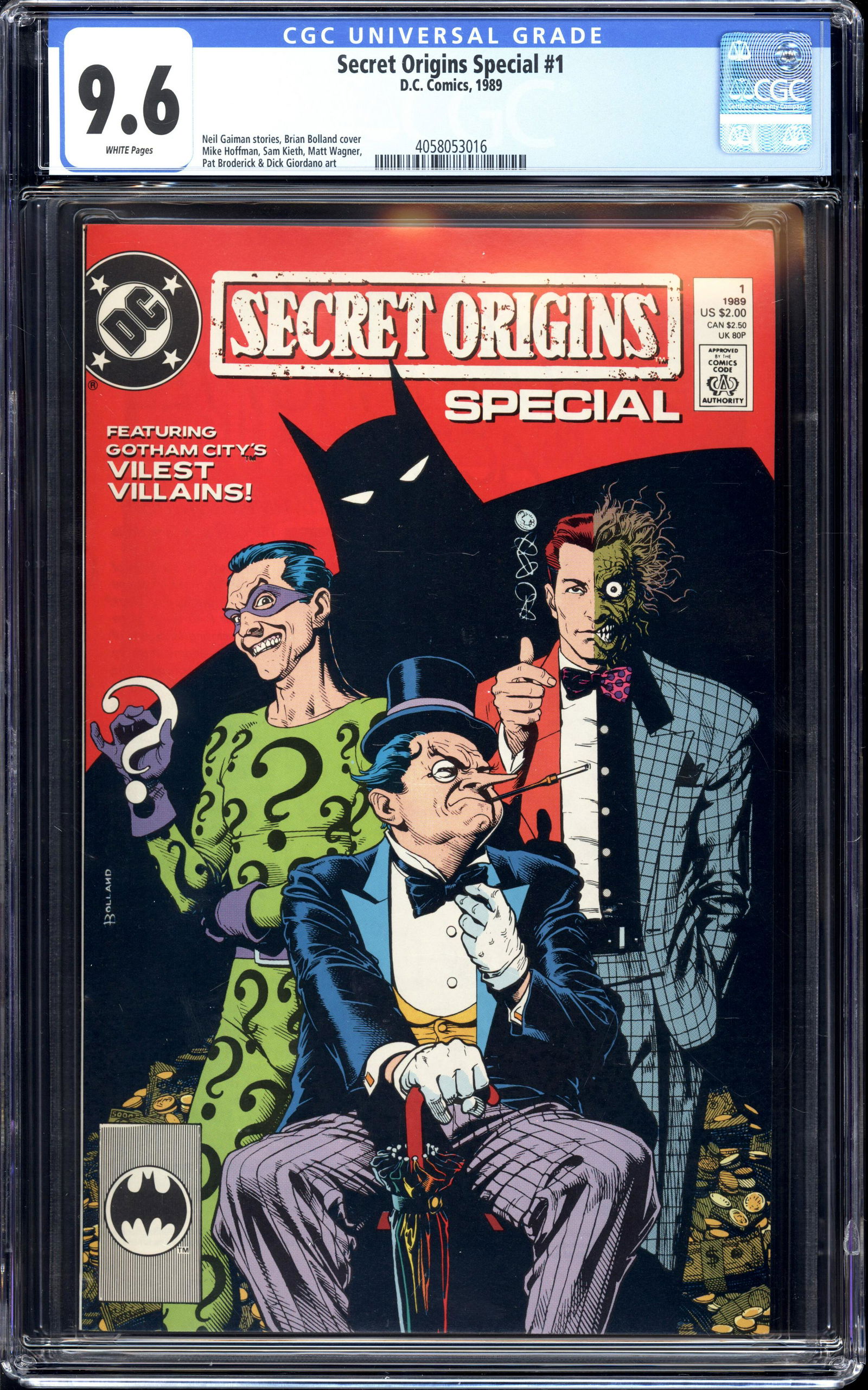 Secret Origins Special #1 CGC 9.6 White pages 1989 Broderick art (1 of 2)