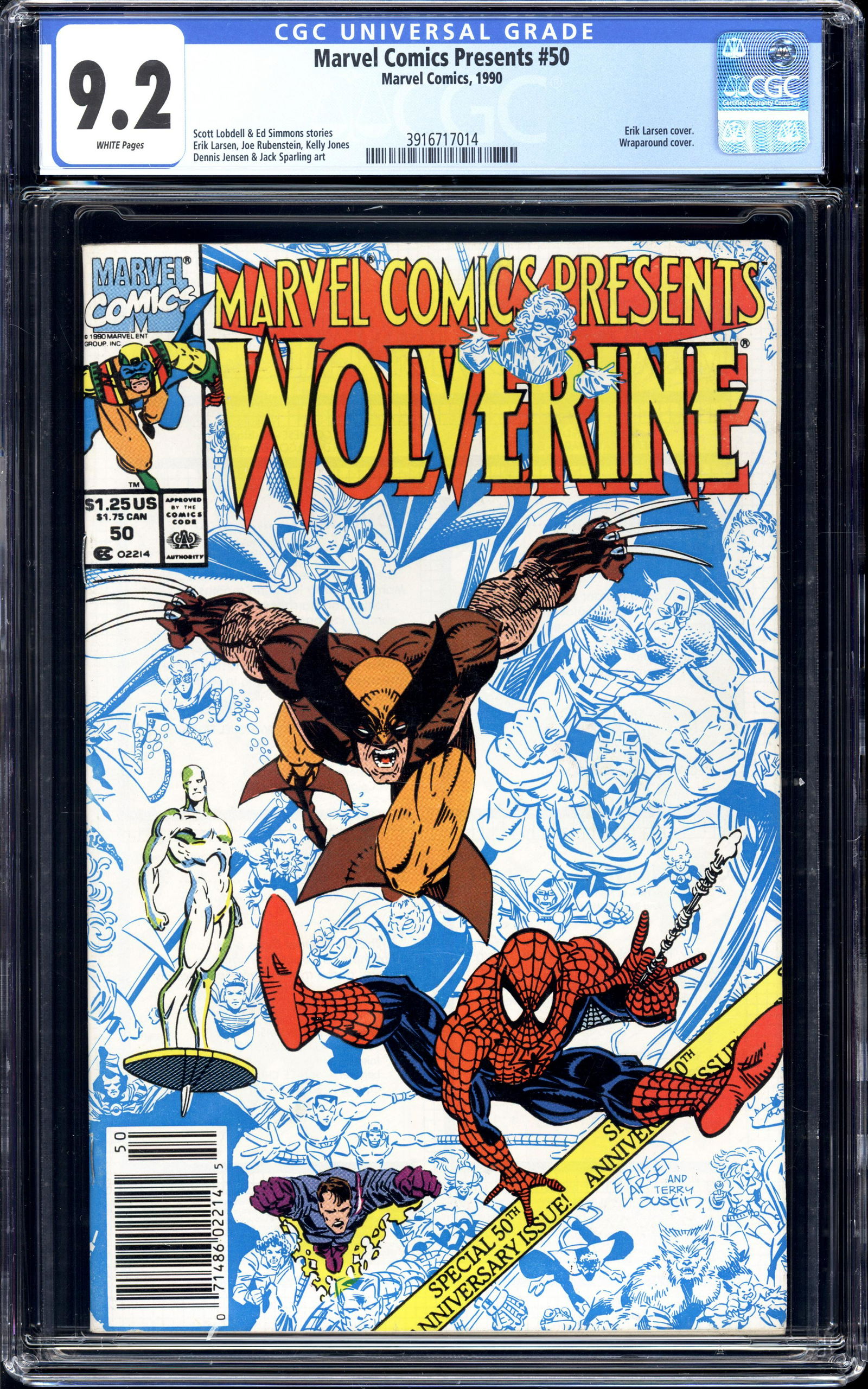 Marvel Comics Presents #50 CGC 9.2 Erik Larsen cover (1 of 2)
