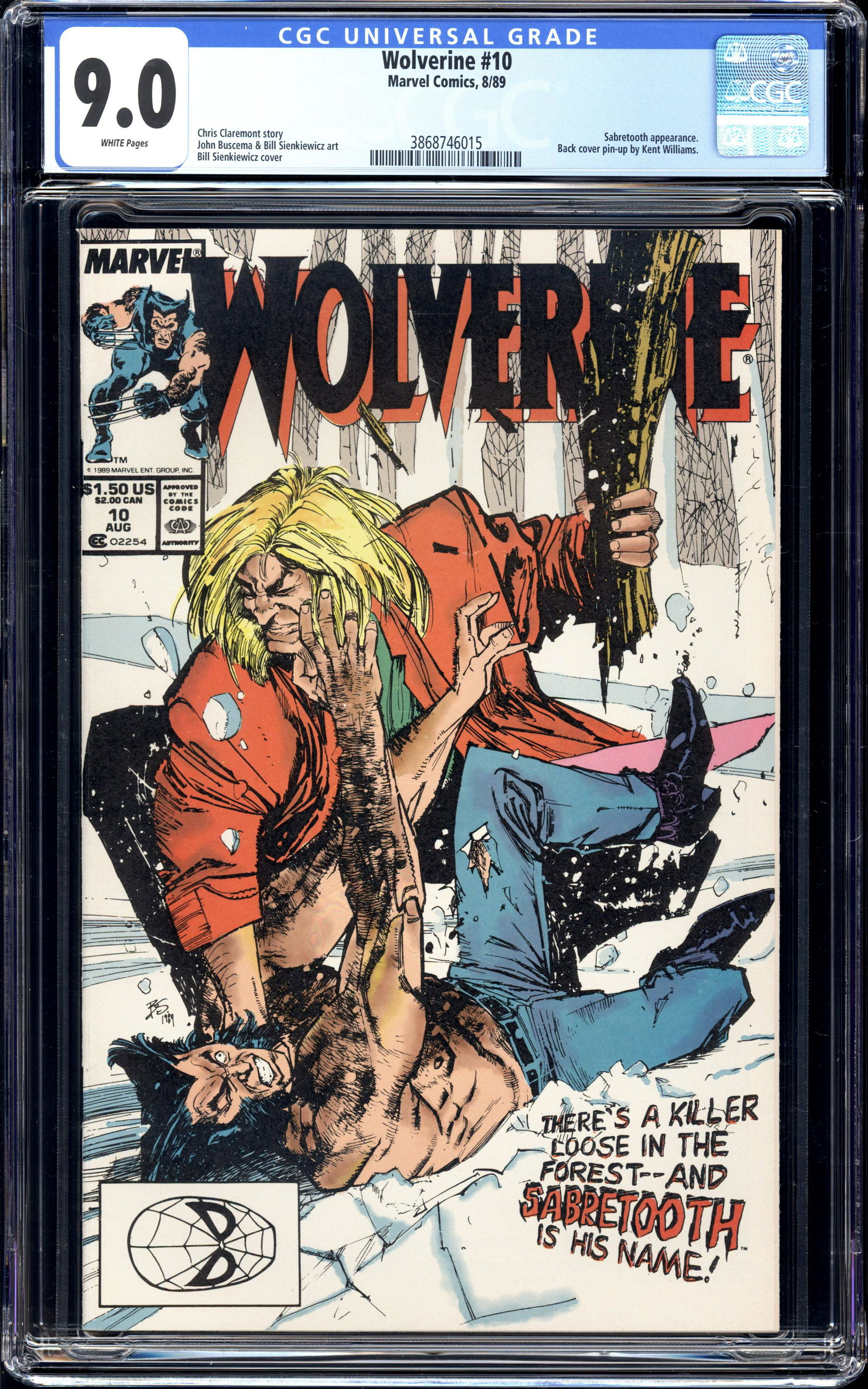 Wolverine #10 CGC 9.0 Sabretooth appearance Chris Claremont (1 of 2)