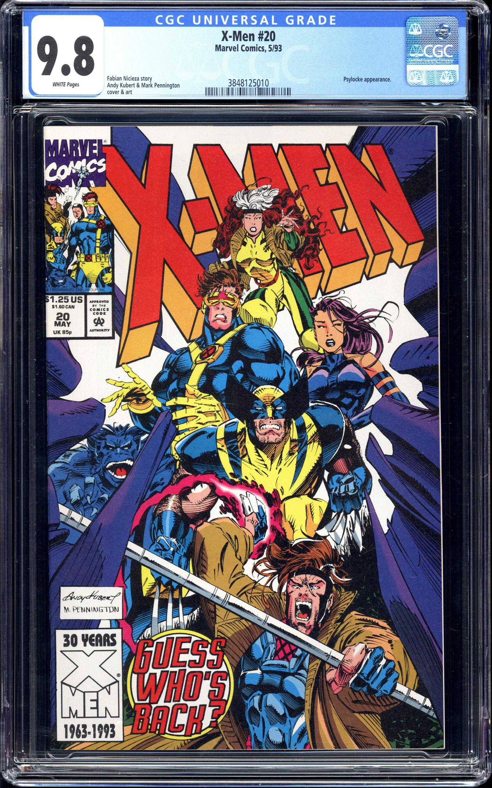 X-Men #20 CGC 9.8 Highest existing CGC grade (1 of 2)