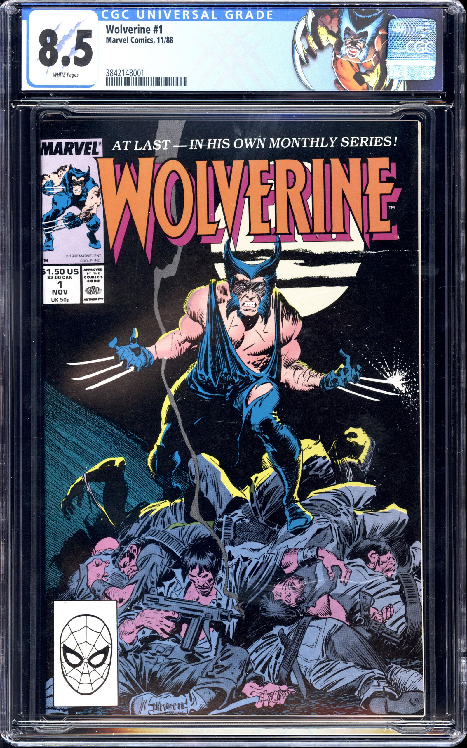 Wolverine #1 CGC 8.5 1st Patch 1st app. in on-going comic series (1 of 2)