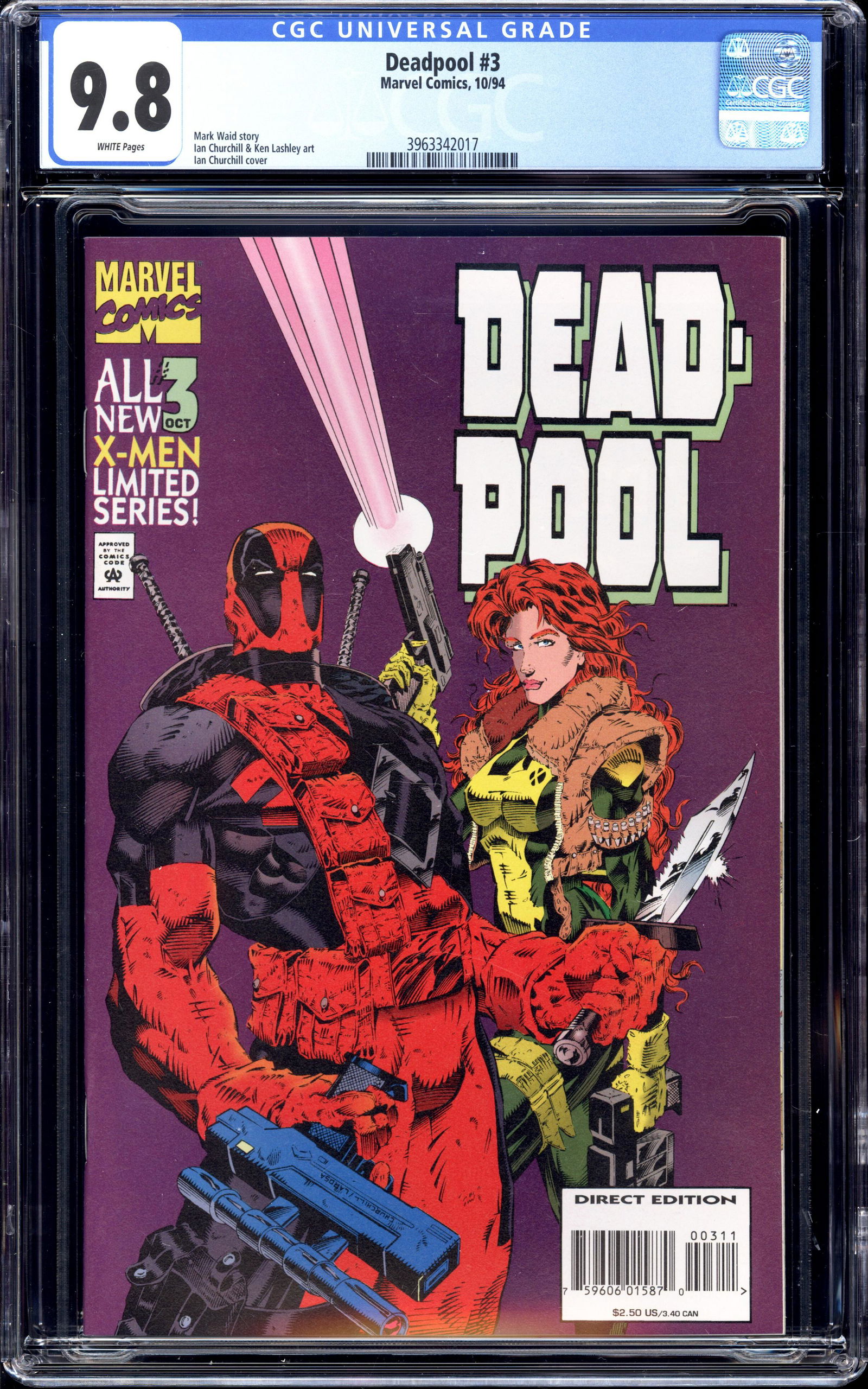 Deadpool #3 CGC 9.8 Highest existing CGC grade Mark Waid story (1 of 2)